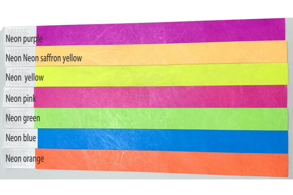 Tyvek Wristband Fluorescent Solid Color